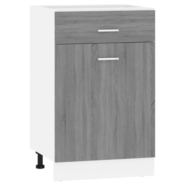 vidaXL Drawer Bottom Cabinet Grey Sonoma Engineered Wood Medium