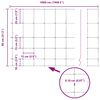 vidaXL Field Fence Silver 164.04 x 2.62 ft Galvanised steel