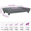vidaXL Dog Bed Dark Grey 100x50 x 8.3 " Velvet