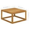 vidaXL Footstool Cream white Solid Acacia wood 26.8 x 26.8 in Durable