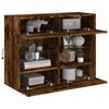 vidaXL TV Wall Cabinet Smoked Oak Engineered Wood TV Wall Cabinet