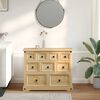 vidaXL Chest Of Drawers Pine wood with honey wax finish Solid pine wood