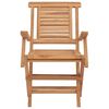 vidaXL Folding Garden Chair Set of 2 Natural teak Solid teak wood Medium