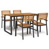 vidaXL Garden Dining Set Natural Wood Solid acacia wood with an oil finish