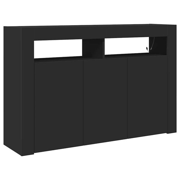 vidaXL Sideboard Black 45.67 x 11.81 x 29.53 in Engineered Wood