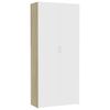 vidaXL Storage Cabinet White and Sonoma Oak Engineered wood