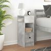 vidaXL Bedside Cabinet Concrete gray Engineered wood Small