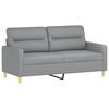 vidaXL Sofa Set Light Grey 100% Polyester, Metal, Textilene, Plywood