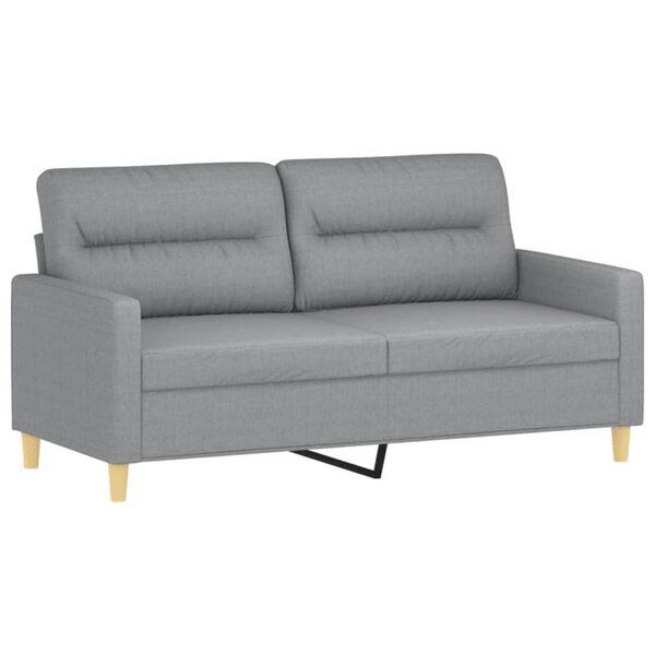 vidaXL Sofa Set Light Grey 100% Polyester, Metal, Textilene, Plywood