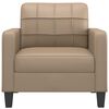 vidaXL Sofa Chair Cappuccino Faux Leather, Metal, Foam Single Modular