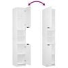 vidaXL Bathroom Cabinet White Engineered Wood Tall Bathroom Cabinet