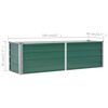 vidaXL Raised Bed Green Galvanized steel 63.0 x 15.7 x 17.7 in Durable