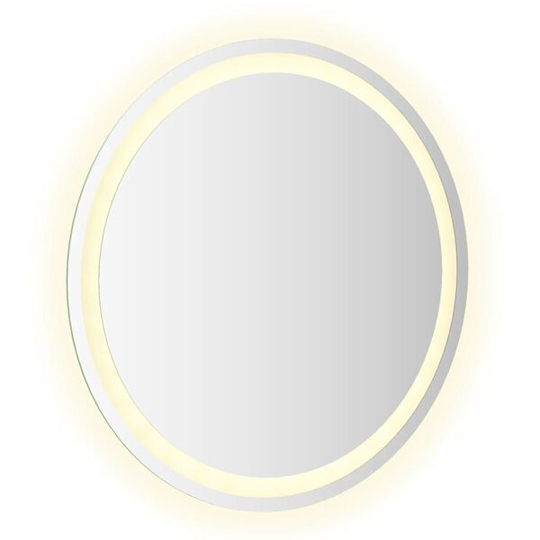 vidaXL LED Bathroom Mirror Transparent Glass 23.6 in diameter