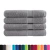 vidaXL Towel Set of 4 Grey 100% cotton XXL Towel Rectangular
