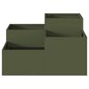 vidaXL Garden Planter Olive green 80 x 80 x 48 cm Steel