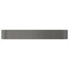 vidaXL Garden Raised Bed Grey Powder-coated steel 176 x 55.1 x 26.8 in