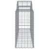 vidaXL Gabion Basket Set of 15 Silver Galvanized iron Large