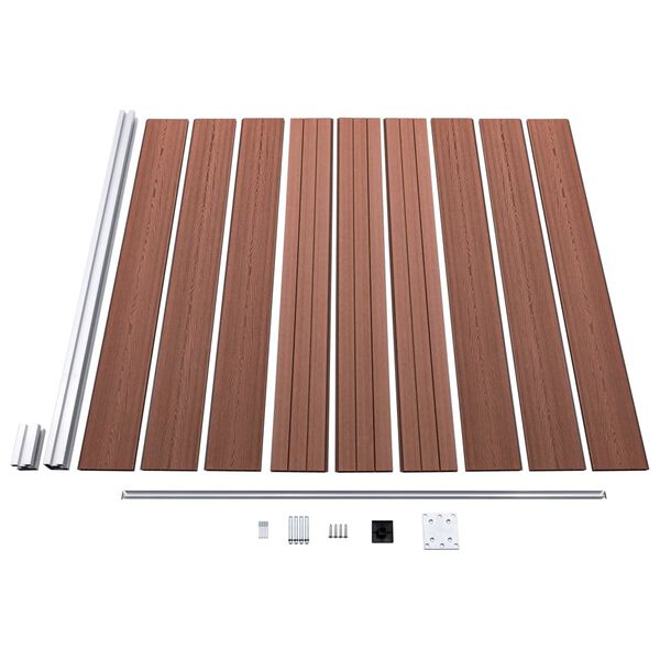 vidaXL Garden Fence WPC 68.9"x73.2" Brown