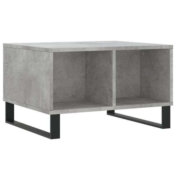 vidaXL Coffee Table Concrete gray Engineered wood, metal Medium