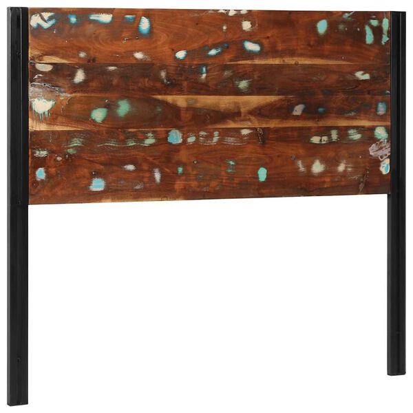 vidaXL Headboard Multicolour Reclaimed Wood, Powder-Coated Iron