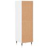 vidaXL Shoe Cabinet High gloss white Engineered wood, iron, aluminum alloy