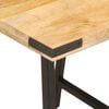 vidaXL Side Table Natural wood, Black Solid Mango Wood, Iron
