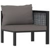 vidaXL Garden Lounge Set Anthracite Poly Rattan Large Modular
