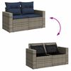 vidaXL 8 Piece Patio Sofa Set with Cushions Brown Poly Rattan Acacia