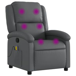 vidaXL Massage Recliner Chair Gray