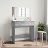 vidaXL Dressing Table Gray Sonoma Engineered Wood, Glass Medium