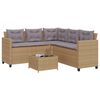 vidaXL Garden Sofa Beige, Light Grey