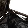 vidaXL Patio Storage Bench with Cushion Brown 39.4" Poly Rattan