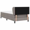 vidaXL Box Spring Bed with Mattress Taupe 31.50 x 78.74 in Fabric