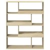 vidaXL Bookcase Sonoma Oak 39.4x13.0x49.4" Engineered Wood