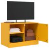 vidaXL TV Cabinet Mustard Yellow Cold-rolled steel Medium TV Cabinet