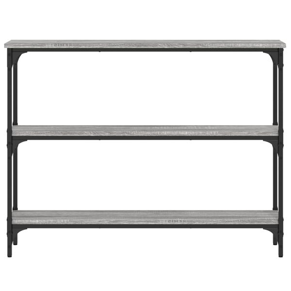 vidaXL Console Table Gray Sonoma 39.4"x8.9"x29.5" Engineered Wood