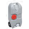 vidaXL Wheeled Water Tank for Camping 10.6 gal Gray