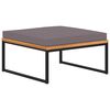 vidaXL Footrest Dark Grey Solid Acacia wood, Powder-coated steel