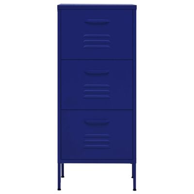 vidaXL Storage Cabinet Navy Blue 16.7"x13.8"x40" Steel