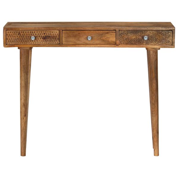 vidaXL Console Table Brown Solid mango wood 40.2x11.8x31.1 in