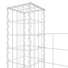 vidaXL U-shape Gabion Basket with 3 Posts Iron 102.4"x7.9"x59.1"