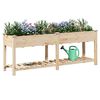 vidaXL Garden Planter Beige 80.12 x 20.87 x 30.12 in Solid Fir Wood