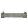 vidaXL Gabion Planter Silver Steel wire 102.4 x 15.7 x 15.7 in