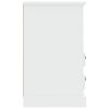 vidaXL Bedside Cabinet High gloss white Engineered wood Compact