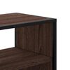 vidaXL TV Cabinet Brown Oak Engineered Wood, Metal Medium TV Cabinet