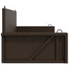 vidaXL Swing Bench Brown PE rattan, powder-coated steel Standard