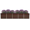 vidaXL Raised Bed Brown Galvanized steel 157.5 x 31.5 x 17.7 in Durable