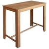 vidaXL Bar Table And Chair Brown Solid acacia wood Medium Footrest