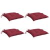 vidaXL Chair Cushion Set of 4 Wine Red Oxford fabric (100% polyester)