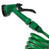 Coiled Garden Water Hose Spiral Pipe & Spray Nozzle 49.2 ft